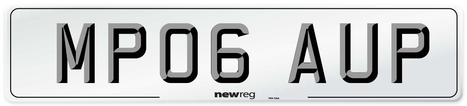 MP06 AUP Number Plate from New Reg